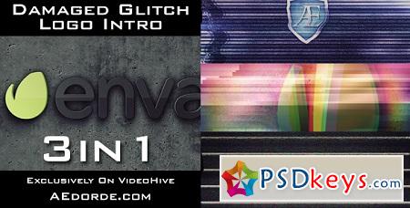 Damaged Glitch Logo Intro - 3in1 Pack 8318299