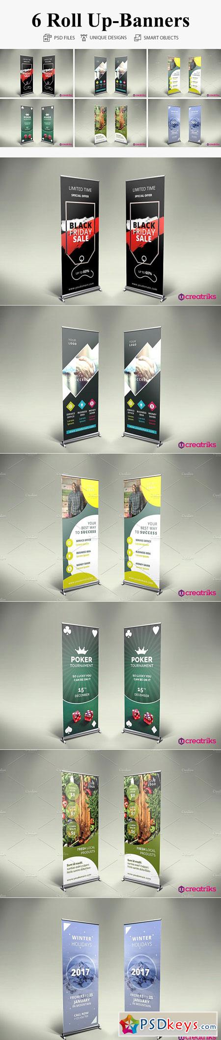 6 Roll Up Banners 2912752