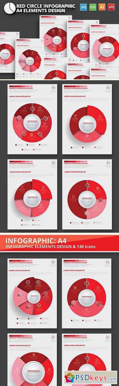 Red Circle Infographic Design