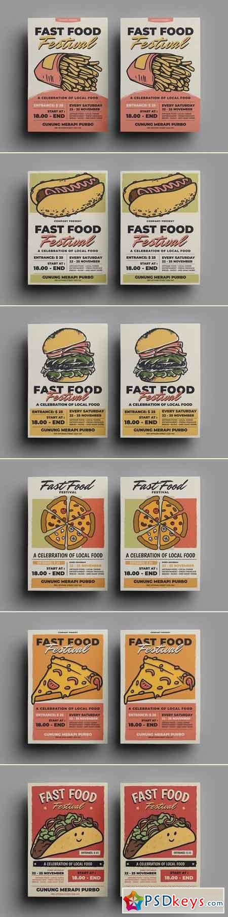 Fast Food Flyer Design Bundle