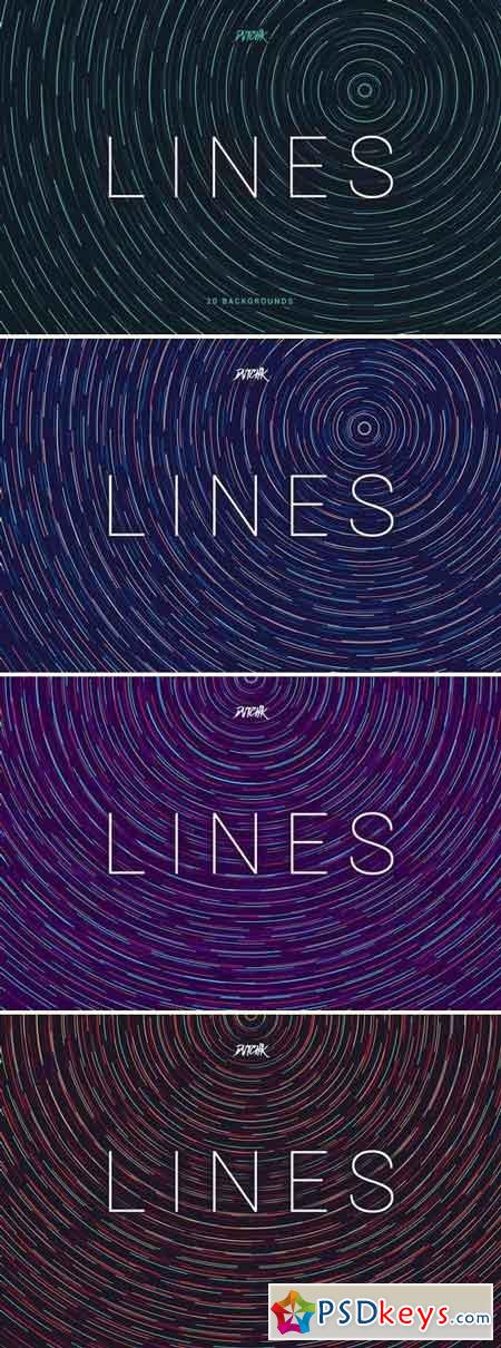 Lines Abstract Colorful Twirl Backgrounds