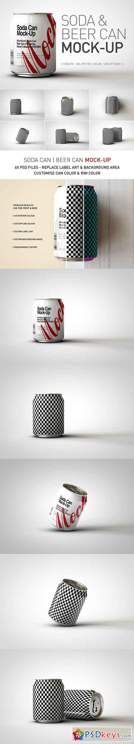 Mini Soda Can Beer Can Mock-Up V3 2895657