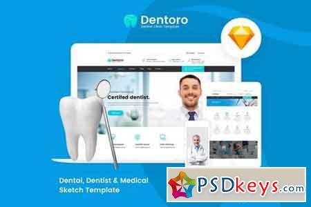 Dentoro - Dental, Dentist & Medical Sketch Templat