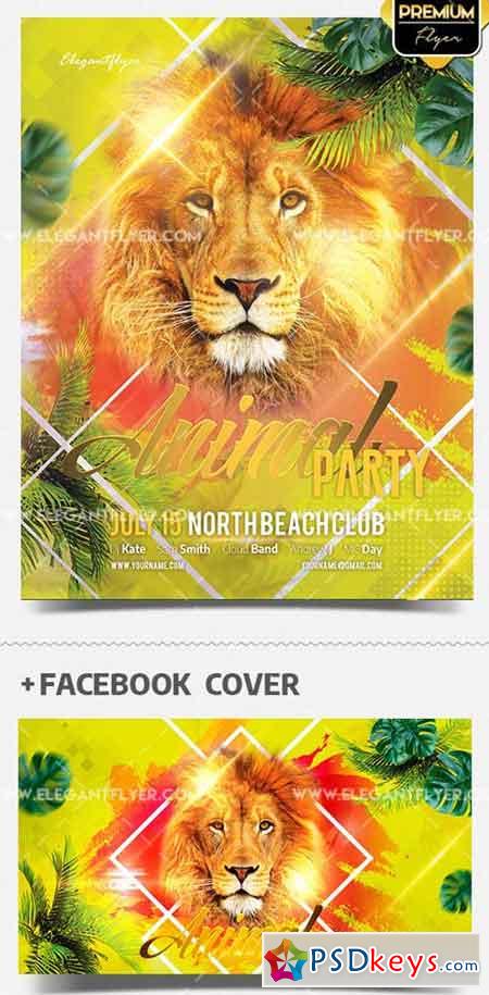 Animal Party V2 2018 Flyer Template