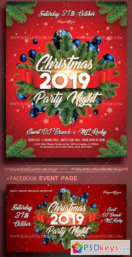 Christmas Party V1 2019 Flyer PSD Template