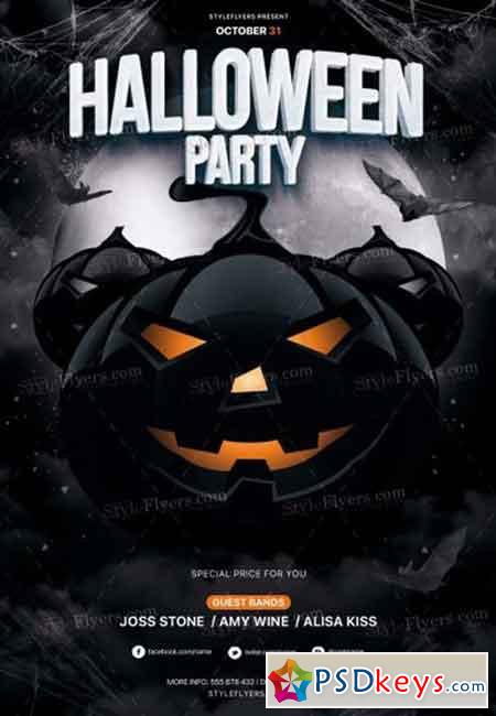 Halloween Party V23 2018 PSD Flyer Template
