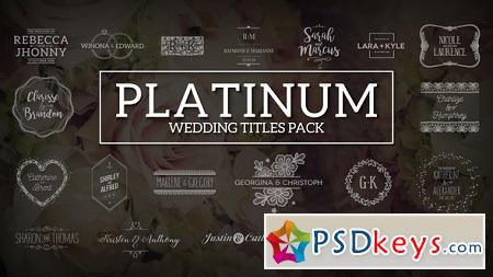 Platinum Wedding Titles Pack 17285978 After Effects Template