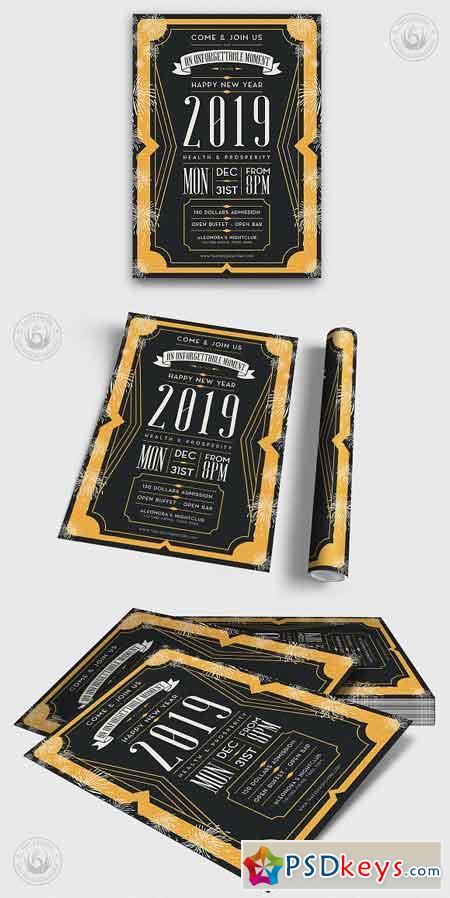New Year Flyer Template V8 2019417
