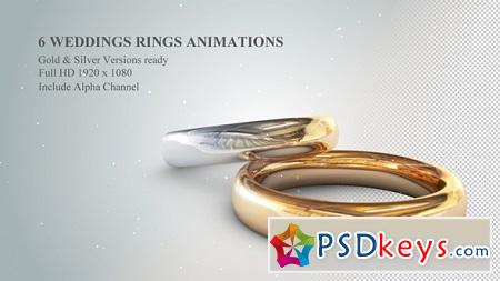 6 3D Wedding Rings Animations 19774796 After Effects Template