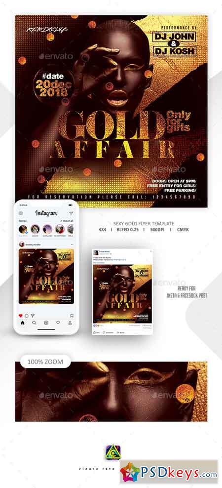 Gold Affair Party Flyer 22632130