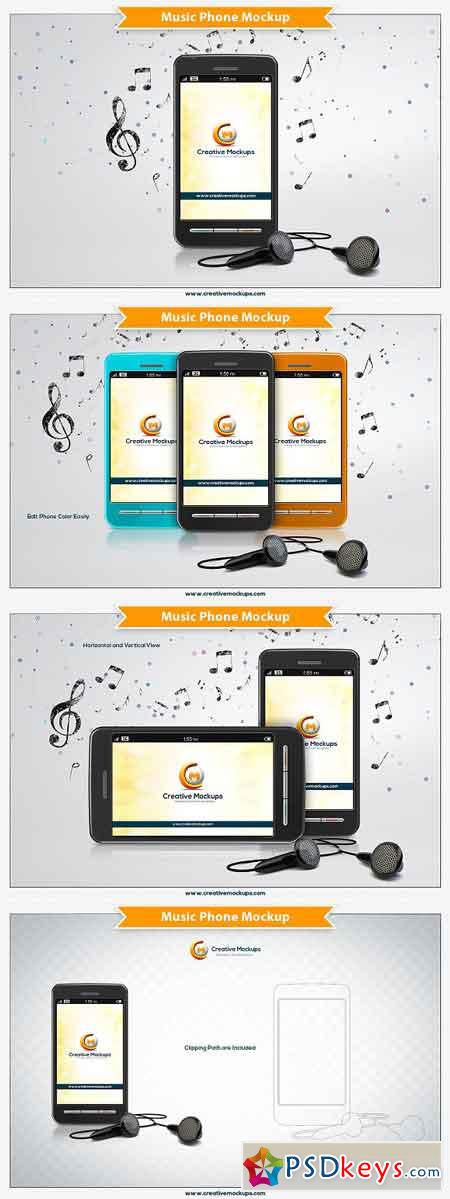 Cell Phone Music Mockup 2976664