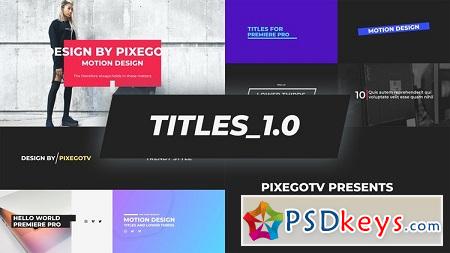 The Titles Typography Pack Premiere Pro Templates 125281