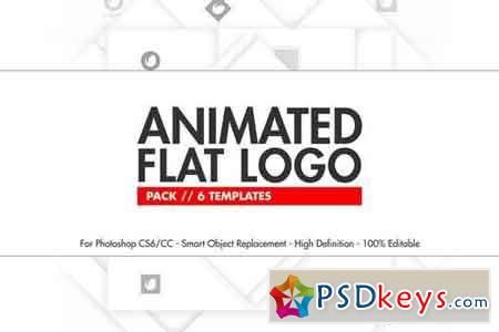 Animated Flat Logo Pack - Photoshop Templates