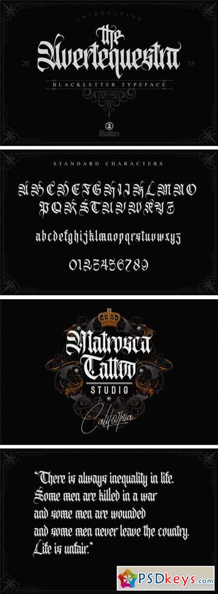 Avertequestra Blackletter Typeface
