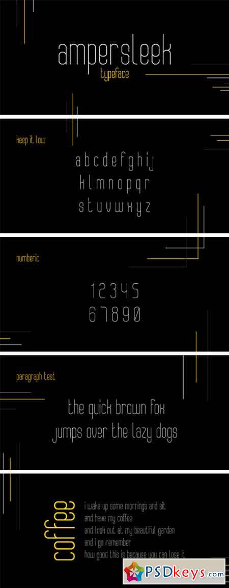 AmperSleek Typeface