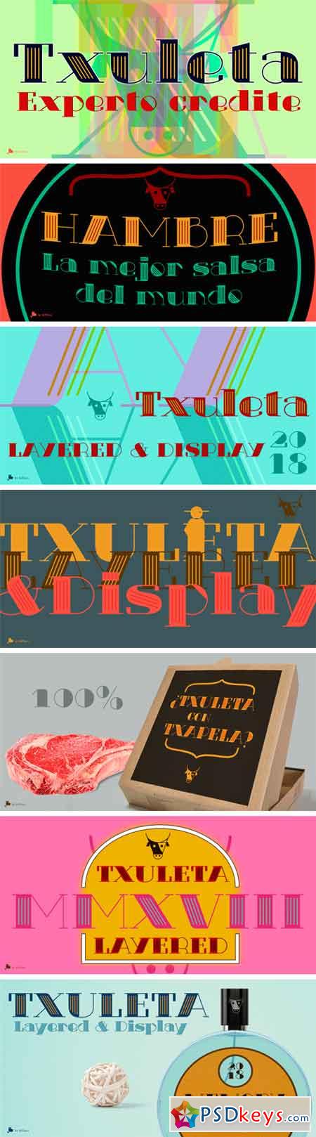 Txuleta Display Font Family