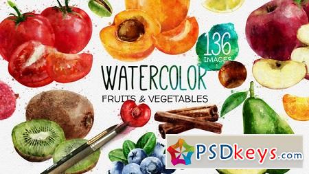 Watercolor Fruits And Vegetables 22608905 After Effects Template