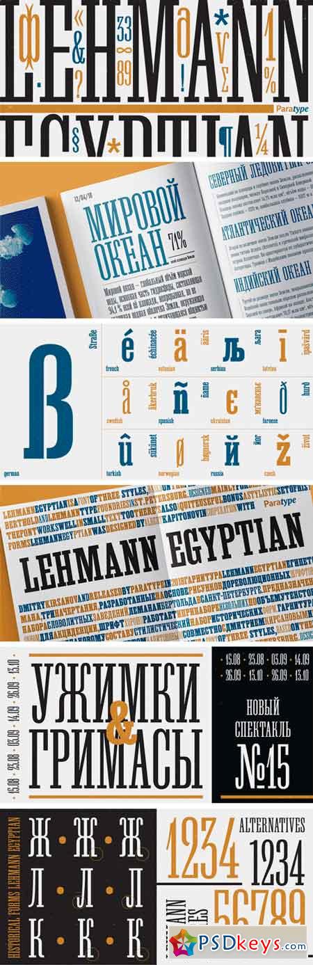 Lehmann Egyptian Font Family