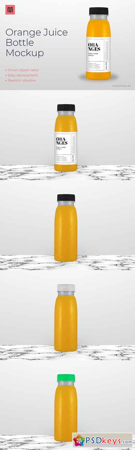 Orange juice - Bottle mockup 2954945