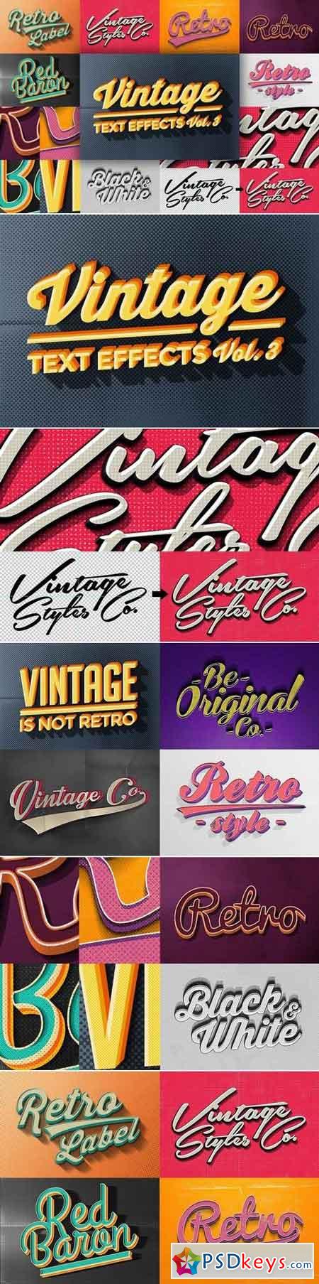 Vintage Text Effects Vol.3