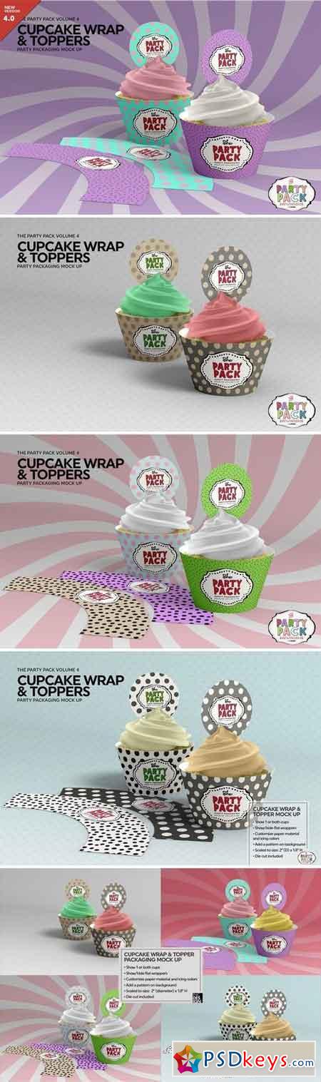 Cupcake Wrap and Topper Mock Up 2199335