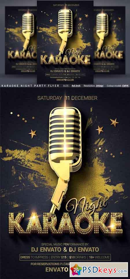 Karaoke Night Party Flyer 3034143
