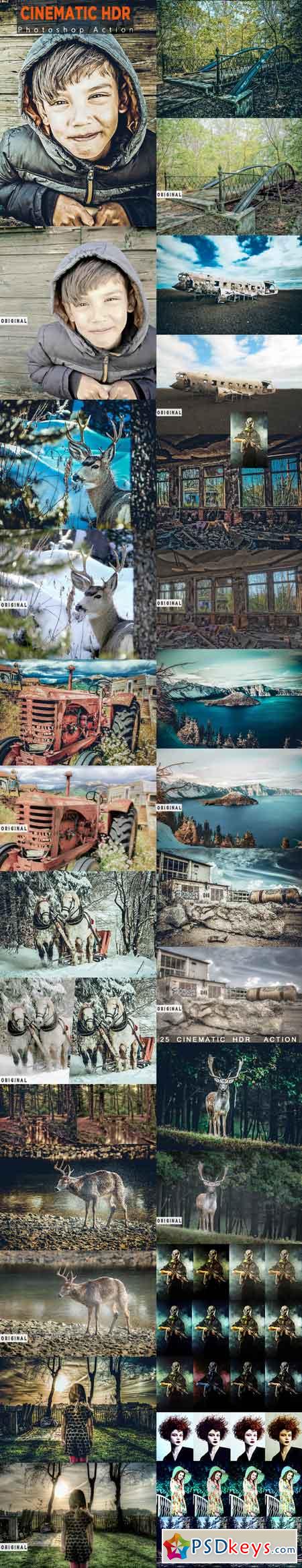 25 Cinematic HDR Photoshop Action 22643006