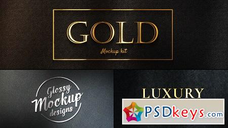 Gold Mockup Kit Glossy Logo Titles 20543730 After Effects Template