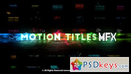 Motion Titles FX 22549236 After Effects Template