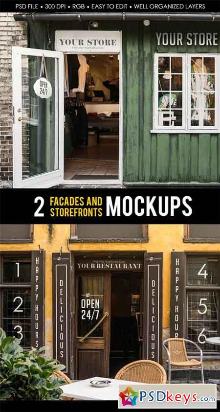 Facades & StoreFronts PSD MockUps