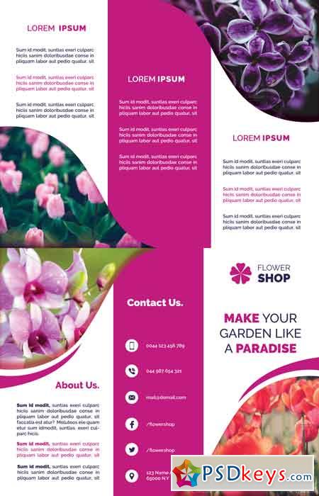 Flower Shop Trifold Brochures 3025244
