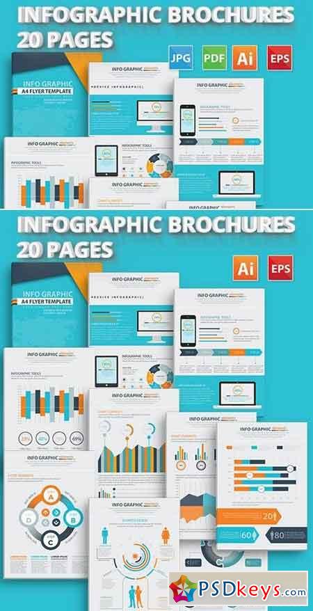 20 Pages Info Graphic Elements Design