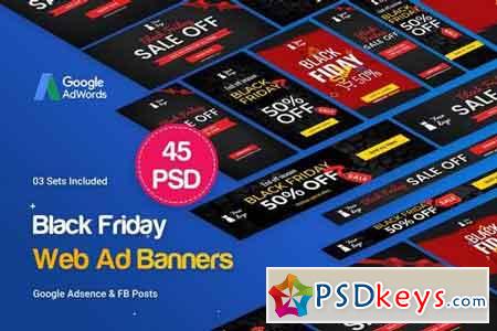 BlackFriday Banners Ad - 45 PSD [03 Sets]