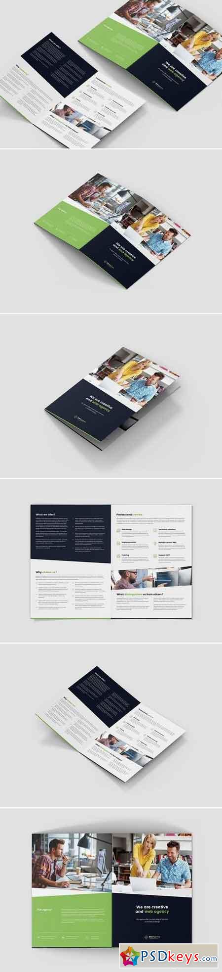 Brochure  Web Agency Bi-Fold A4 US