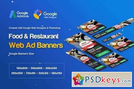 Food & Restaurant Banner Ad - GWD & PSD