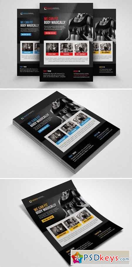 Body Fitness Club Flyer Template 1549146