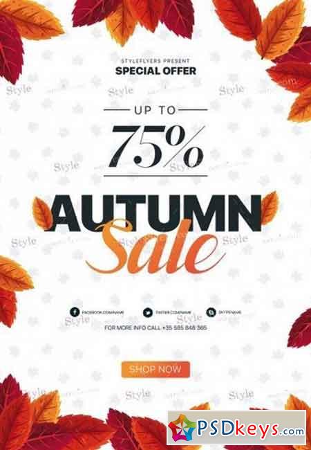 Autumn Sale PSD Flyer Template