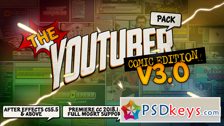The YouTuber Pack Comic Edition V3.0 22745238 After Effects Template