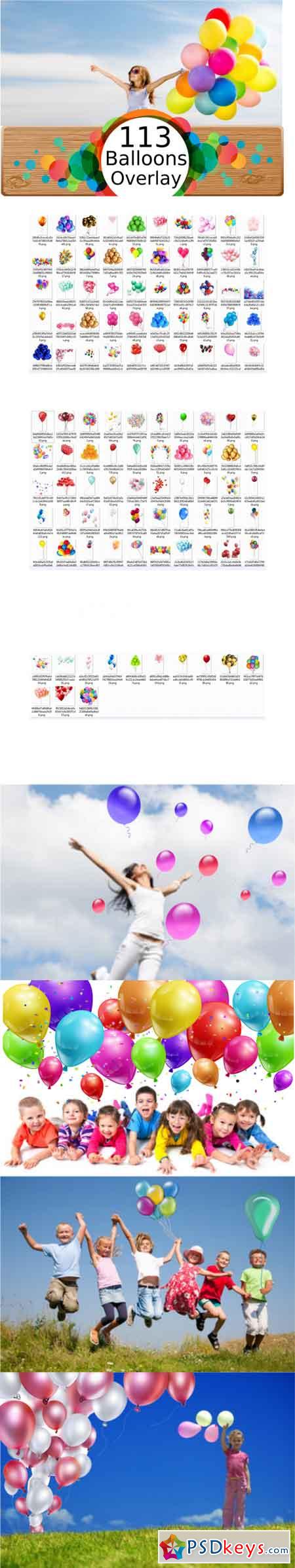 113 balloons balloon Photo Overlays in PNG, Photography