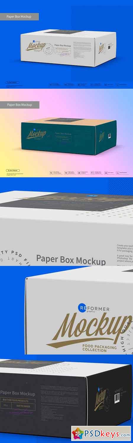 Paper Box Mockup Half Side View 3045690