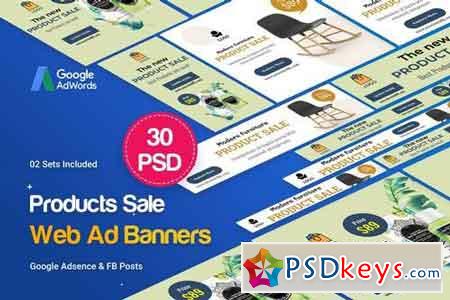 Product Banners Ad - 30 PSD [02 Sets]