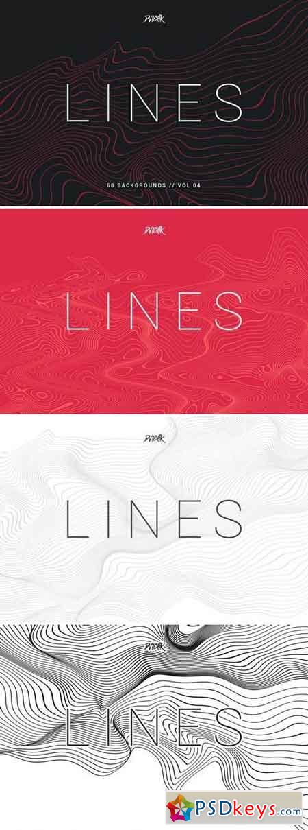Lines Abstract Wavy Backgrounds Vol. 04