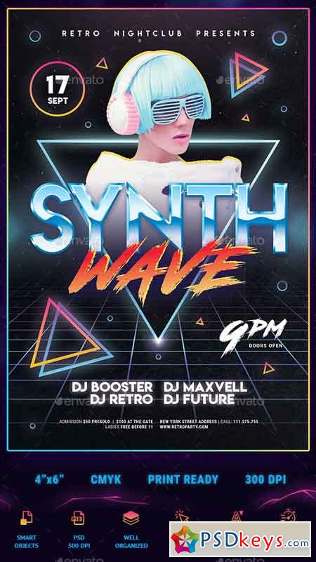 80s Synthwave Flyer 22530655