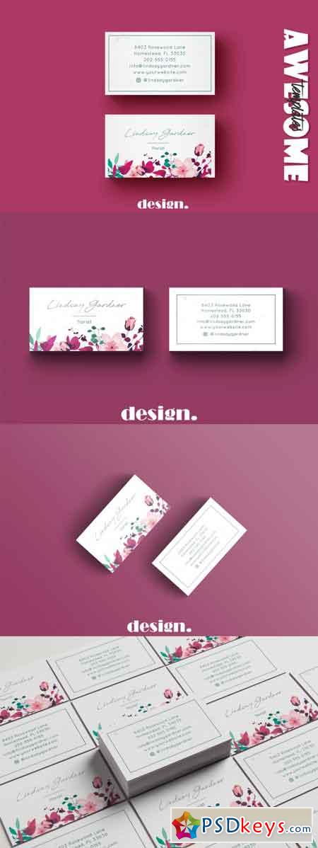 Floral Business Card Template