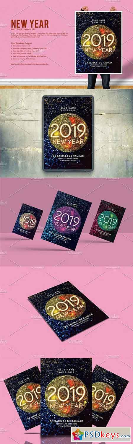 New Year Party Flyer 3076506