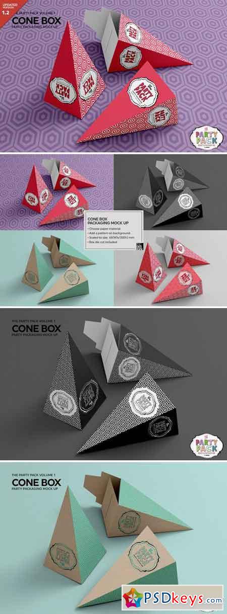 Cone Box Packaging Mockup 2199548
