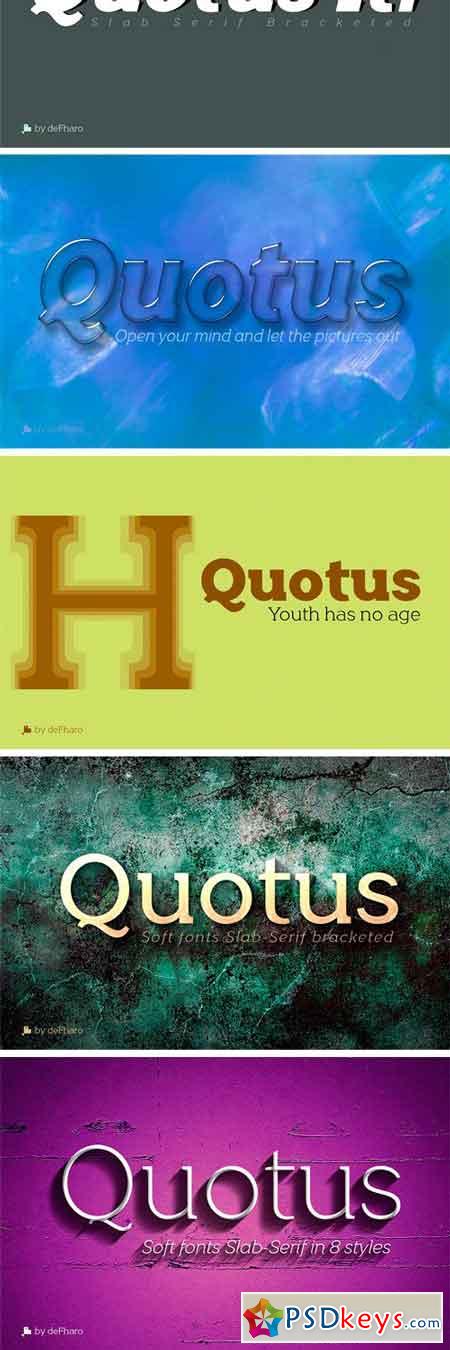Quotus Slab Bracketed 8 Fonts 2889133