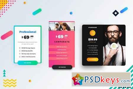 Business Pricing Table UI PSD Template
