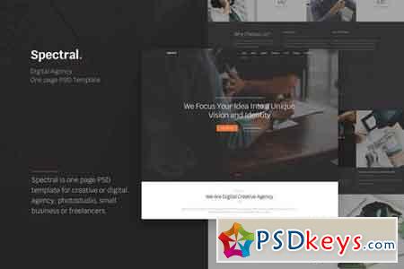 Spectral - Creative Agency One Page PSD Template