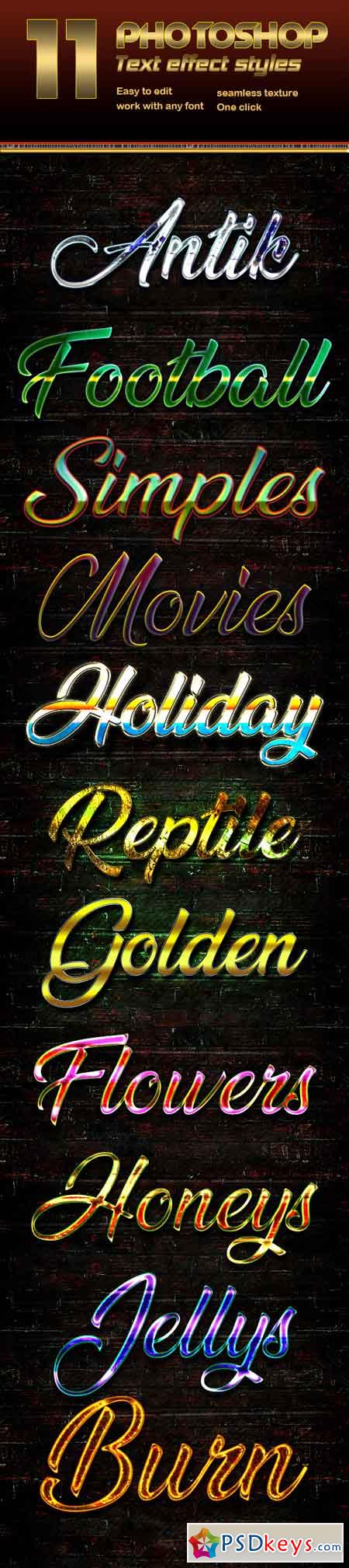 11 Photoshop Text Effect Styles Vol 2 22685735